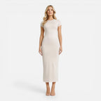 Women’s Short Sleeve Slim Fit Midi Dress