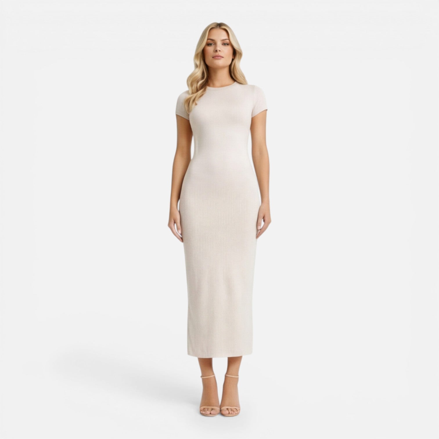 Women’s Short Sleeve Slim Fit Midi Dress