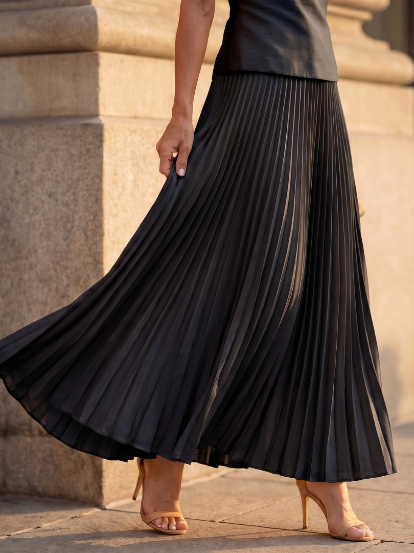 Women’s Sleeveless Top and Pleated Maxi Skirt Set