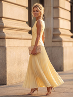 Women’s Sleeveless Top and Pleated Maxi Skirt Set
