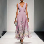 Women’s Sleeveless V-Neck Maxi Dress