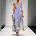 Women’s Sleeveless V-Neck Maxi Dress