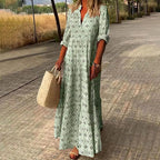 Women’s Tiered Maxi Dress with Long Sleeves